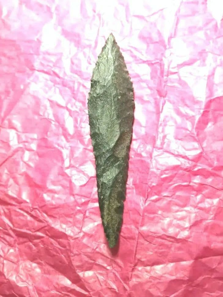 アイヌ仕様。Pro 有舌尖頭器 a 石器 サヌカイト 模写