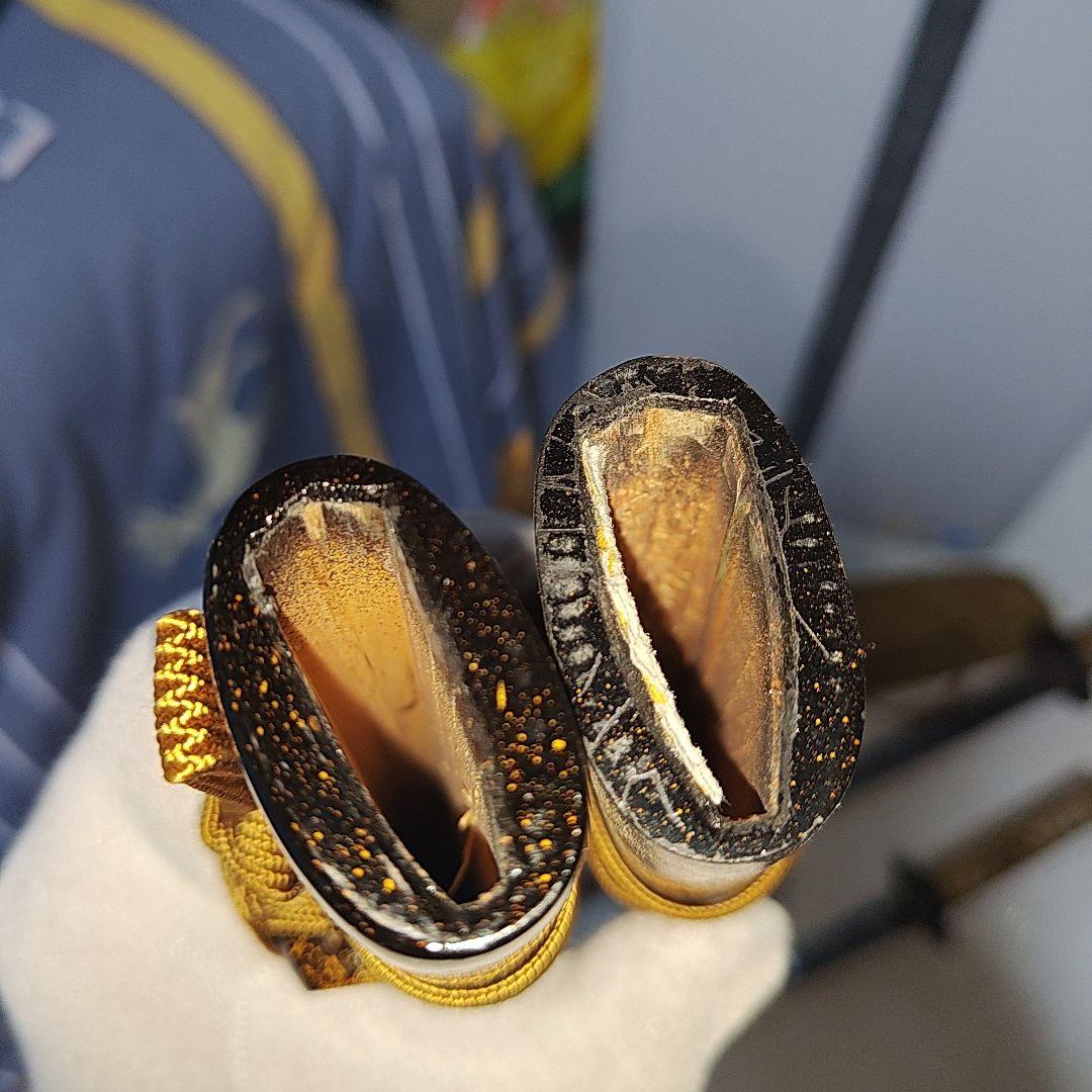 模造刀 2本 黄塗鞘 袋付き ジャンク扱い