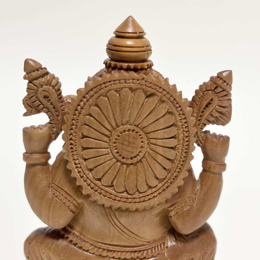 【最高級品】真正白檀　ガネーシャ　彫刻　置物