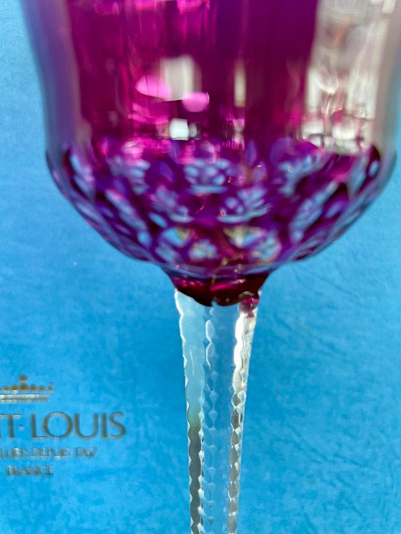 希少 フランス サンルイ シスル ティスル ホック ワイン グラス 新品 24K
