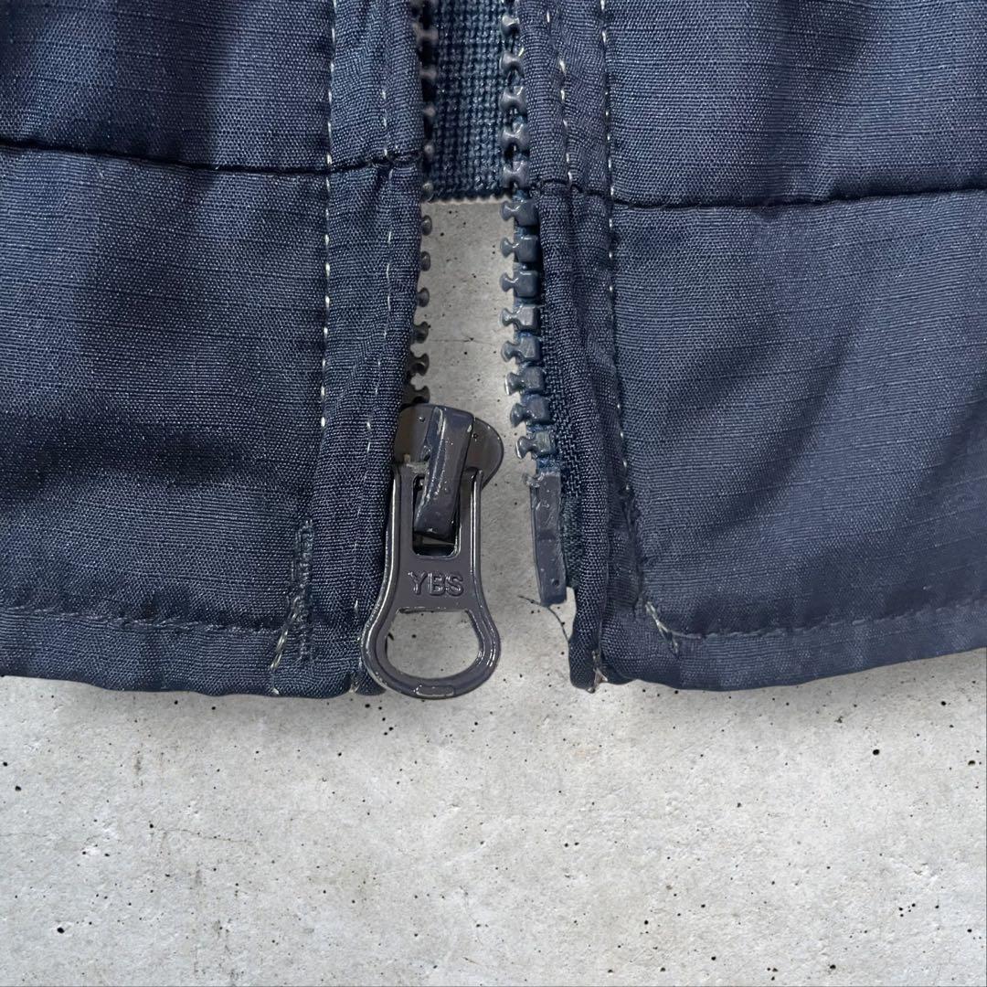 MLB公式ニューヨークヤンキースフード付きナイロンジャケットY2K XLネイビー