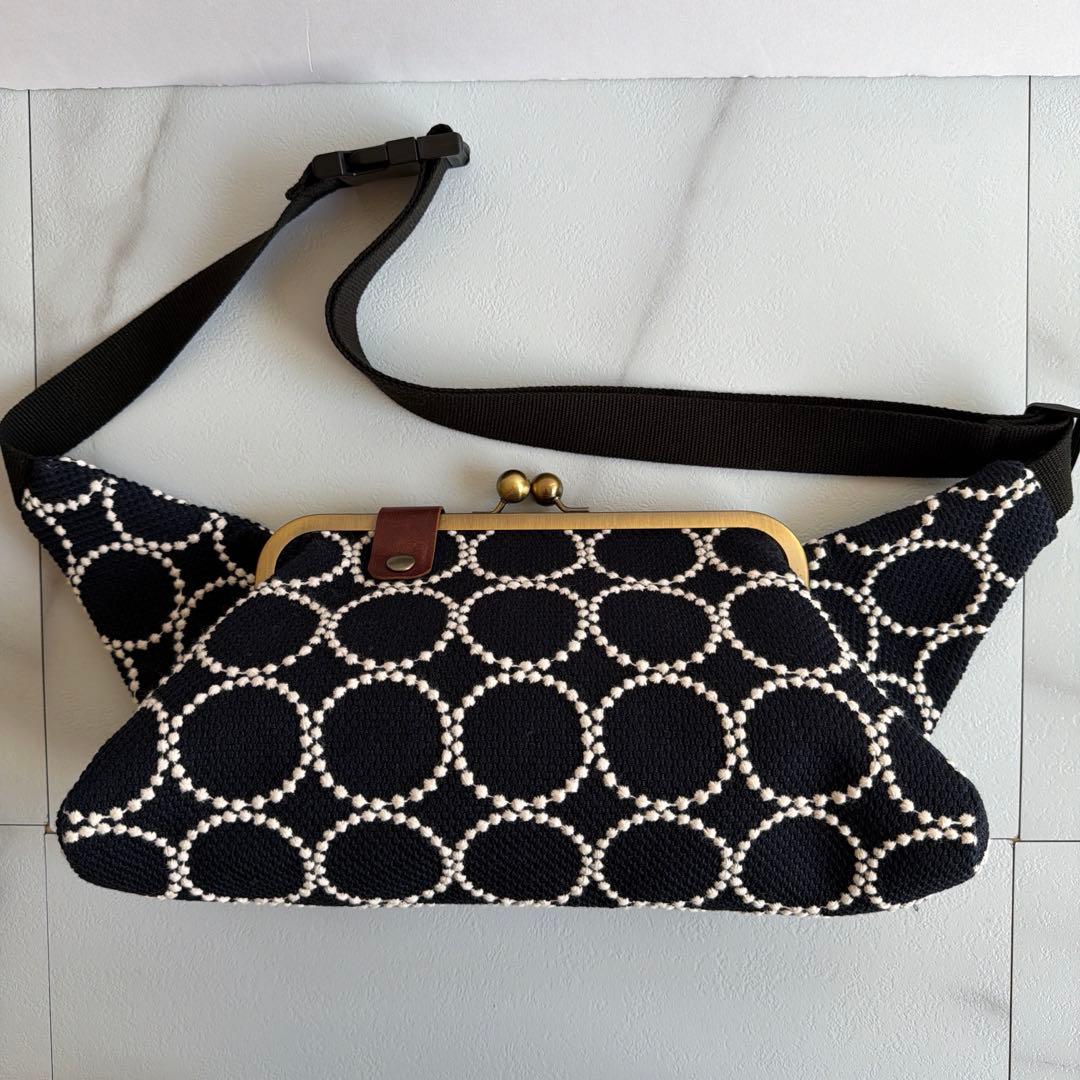 ハンドメイド minä perhonen タンバリン ボディバッグ がま口