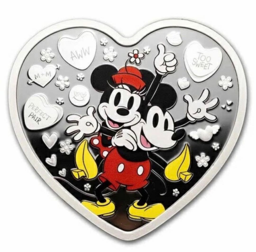 銀貨　ディズニー：ミッキーマウス＆ミニーマウス「I LOVE US」