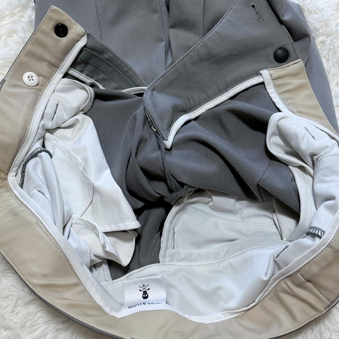 現行 MARK&LONA グレー ゴルフパンツ 46サイズ M〜L相当