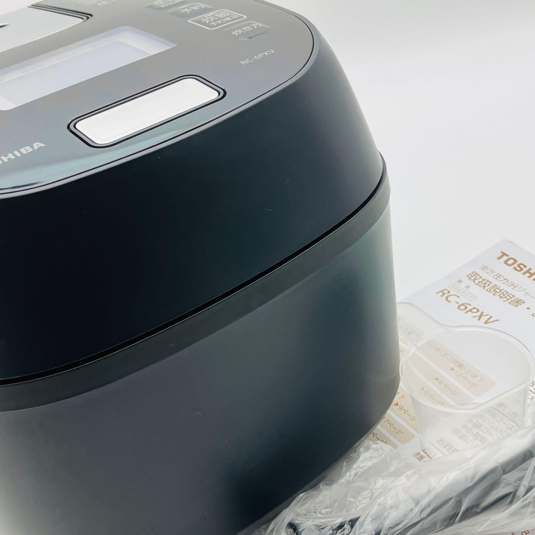 TOSHIBA 炊飯ジャー ブラック RC-6PXV-K 炎匠炊き 3.5合