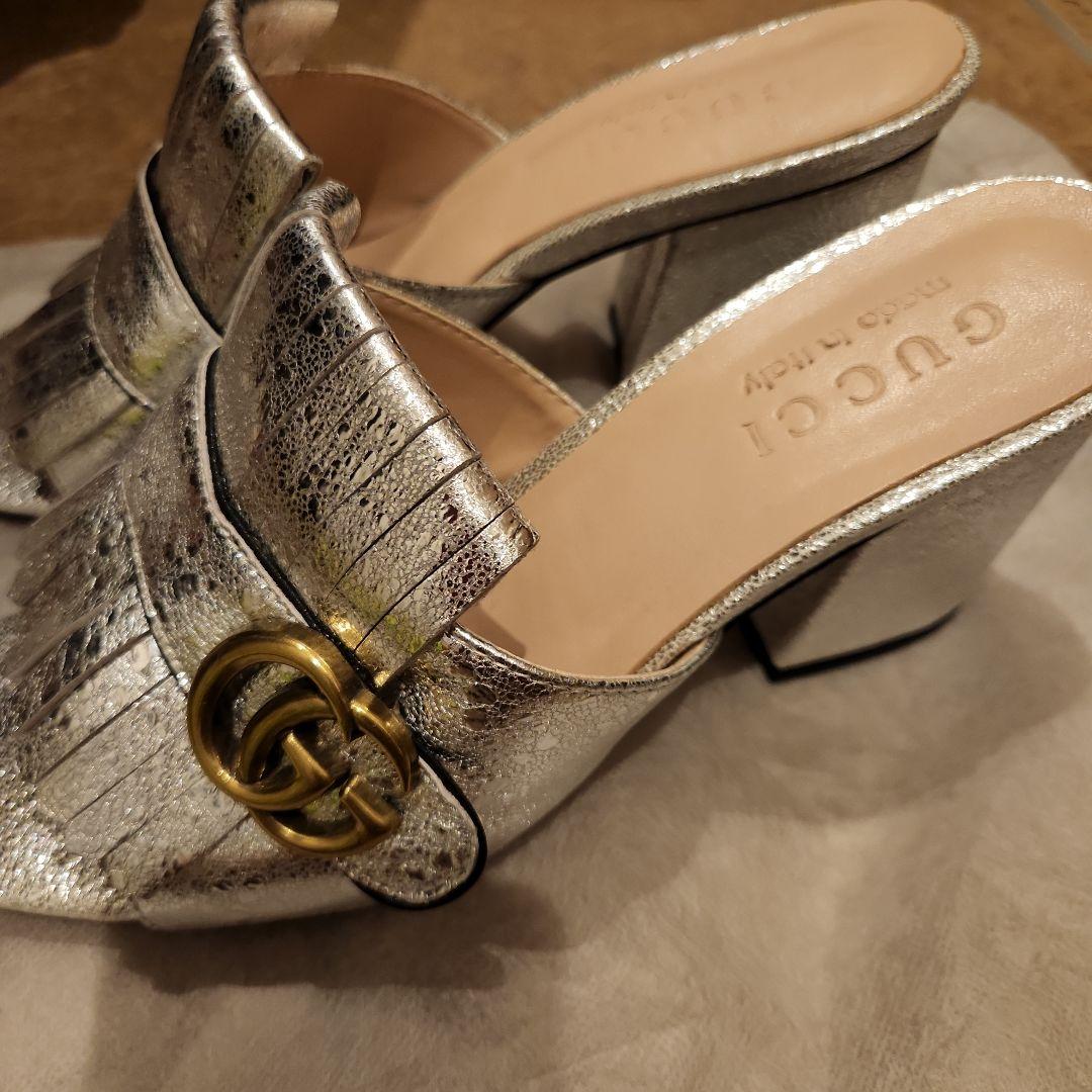 3j24 GUCCI グッチ GGマーモント フリンジサンダル 41サイズ