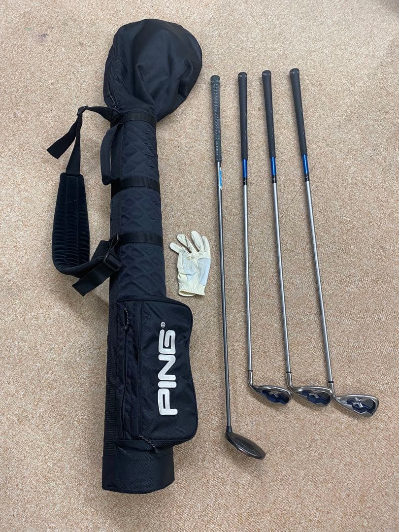 Callaway クラブ4本セット　グローブ付き　PING キャディバッグ