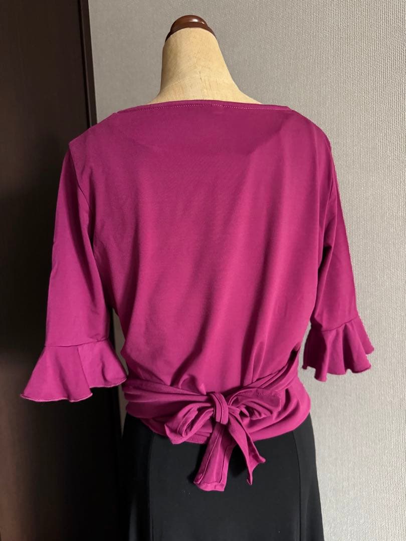 フラメンコ　リバーシブルニットワンピース　黒紫　ボレロセット　アルマフラメンカ