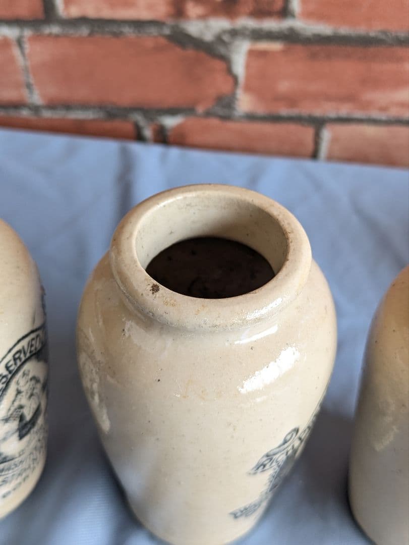 イギリス アンティーク RICHPRESERVED CREAM ボトル3本　D