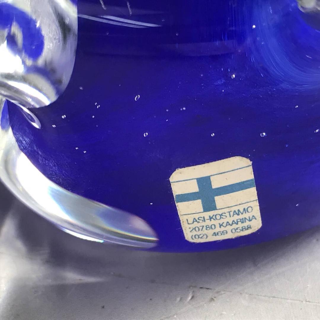 フィンランド 硝子 白鳥 スワン LASI KOSTAMO オブジェ 置物