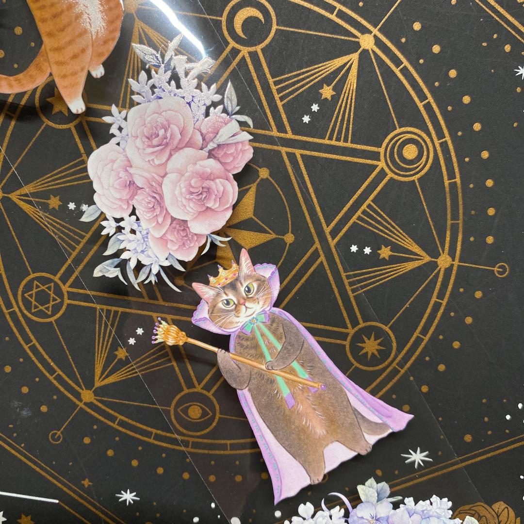 【9465】海外　マステ　4.5/巻　PETマスキングテープ　猫　お花　動物系