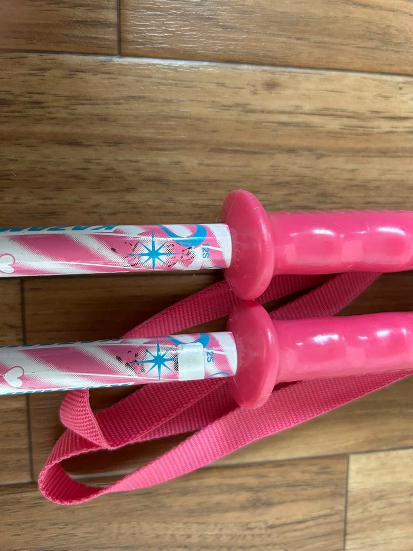 Kazama ジュニア　スキー板 136cm ストック ビンディング付き