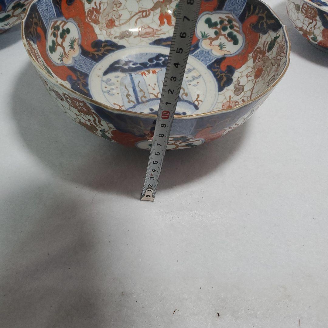 伊万里色絵鉢 大中小3客