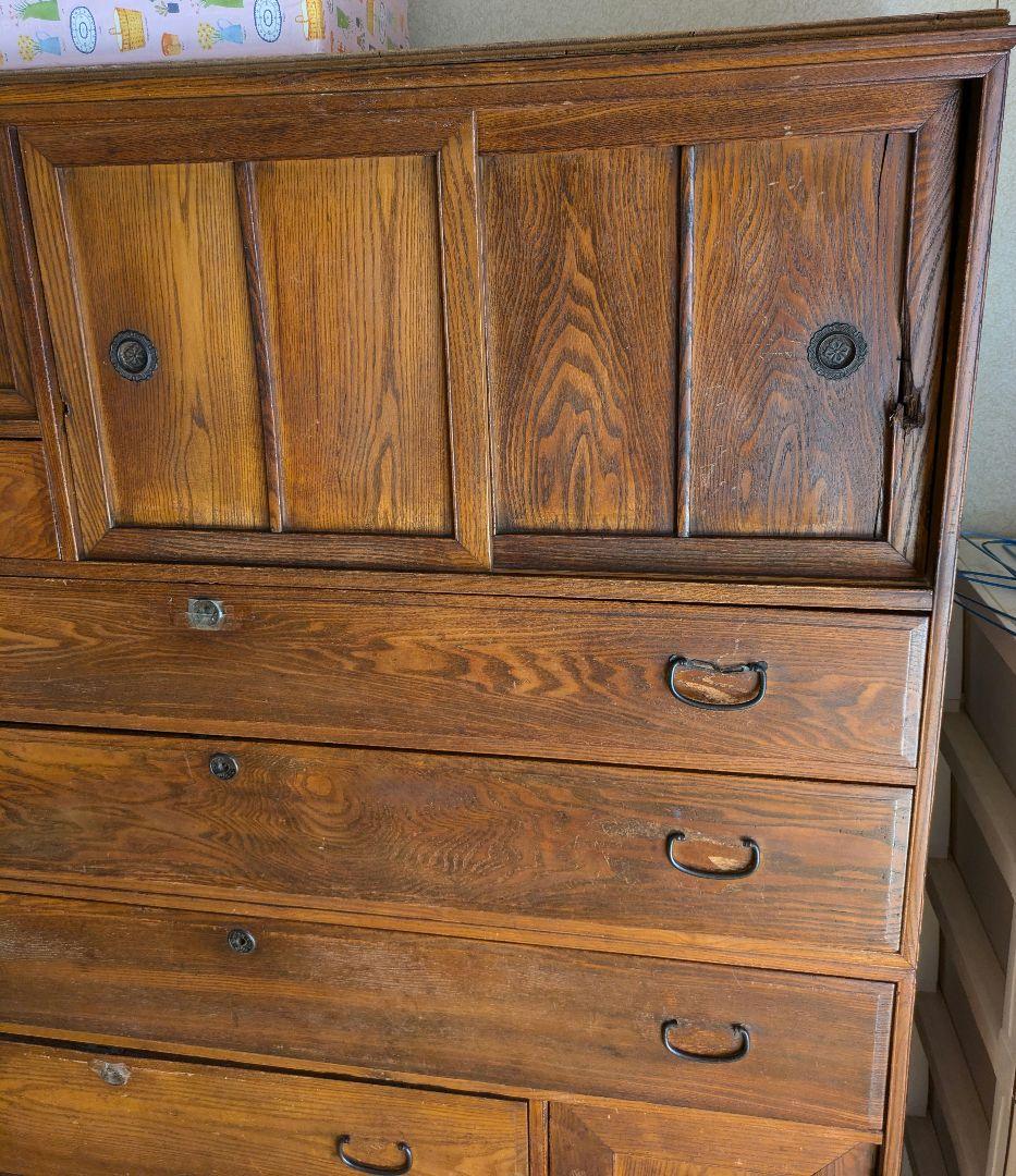 骨董品　木製和風箪笥　アンティーク　タンス