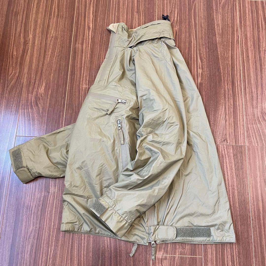 実物イギリス軍スモックパーカー古着ナイロンジャケットMLメンズ茶プルオーバー中古