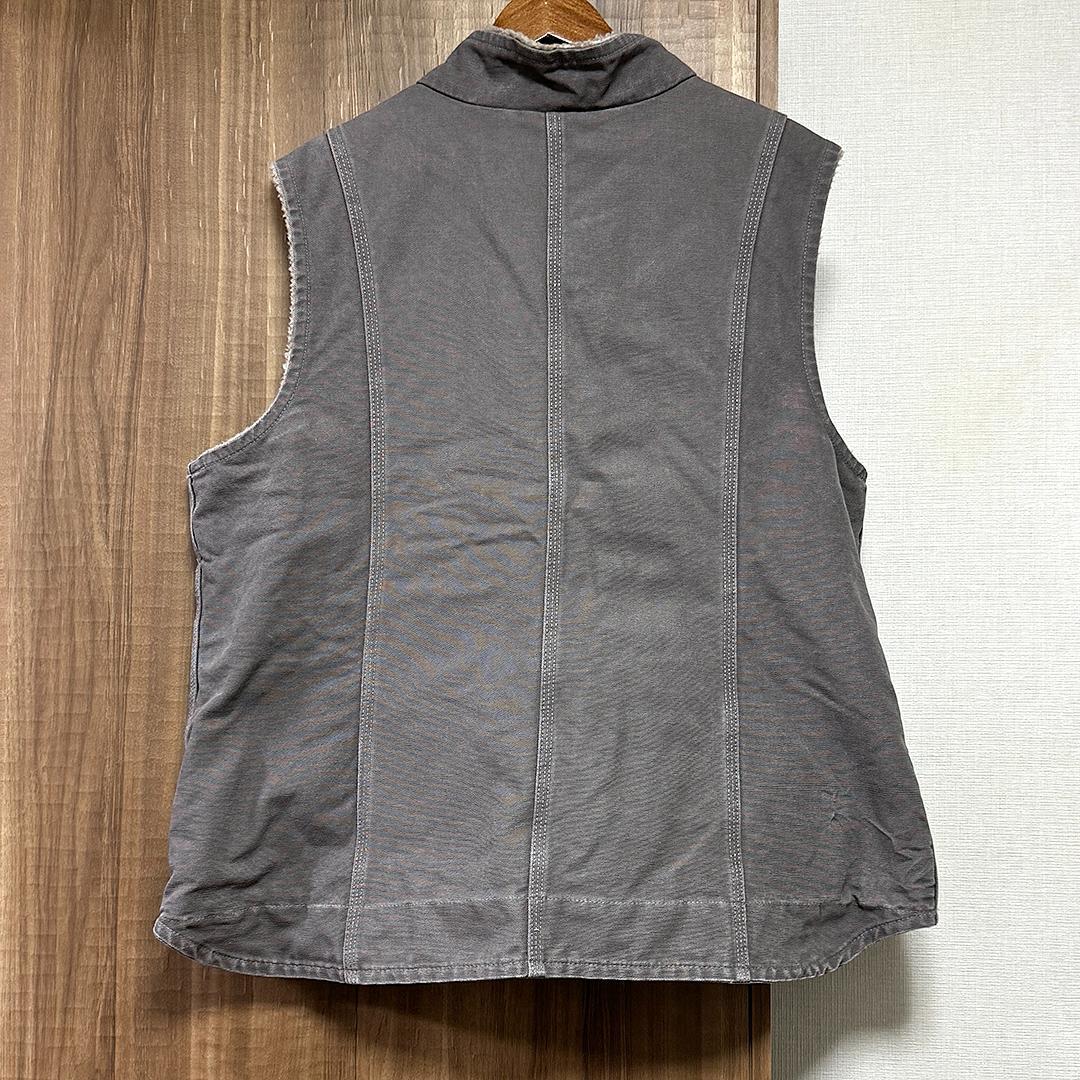 【古着】carhartt(カーハート)ダック地 裏ボアベスト XXL