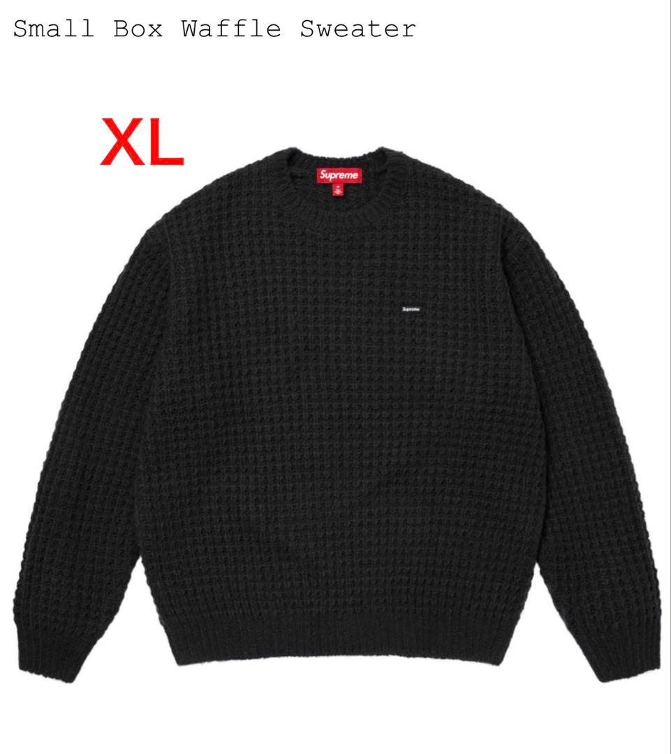 Supreme Small Box Waffle Sweater XL ブラック