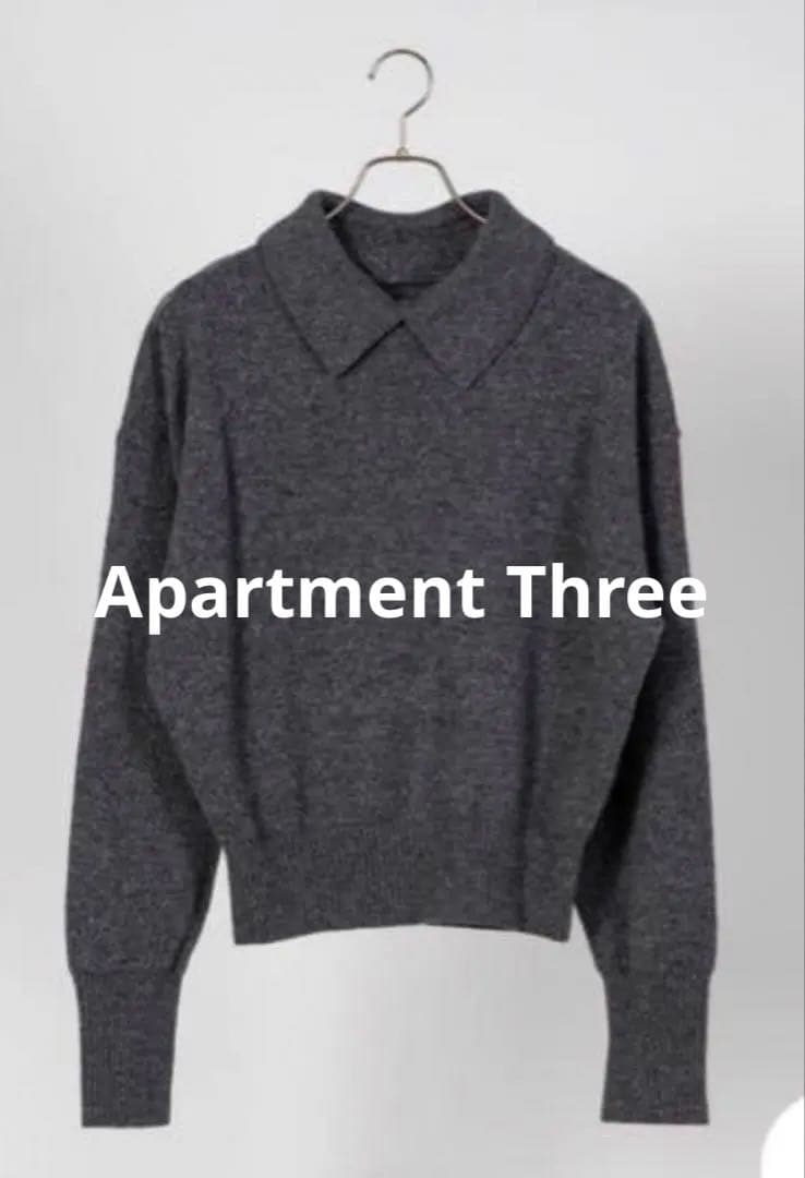 Apartment Three カシミヤブレンドセーター　襟取り外し可