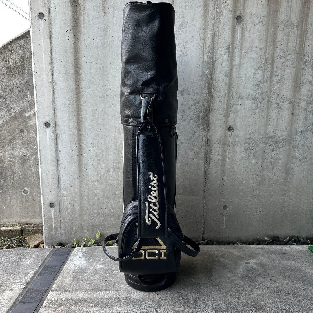 Titleist キャディバッグ ブラック/ホワイト革