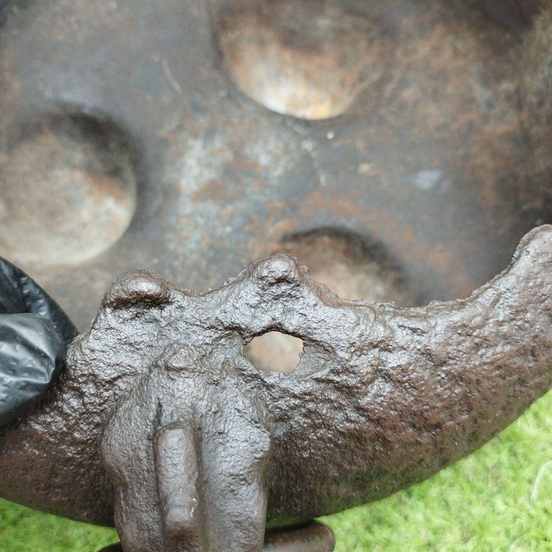 骨董品 南部鉄器 風炉 風炉釜 茶道具 煎茶道具 車軸釜 火鉢