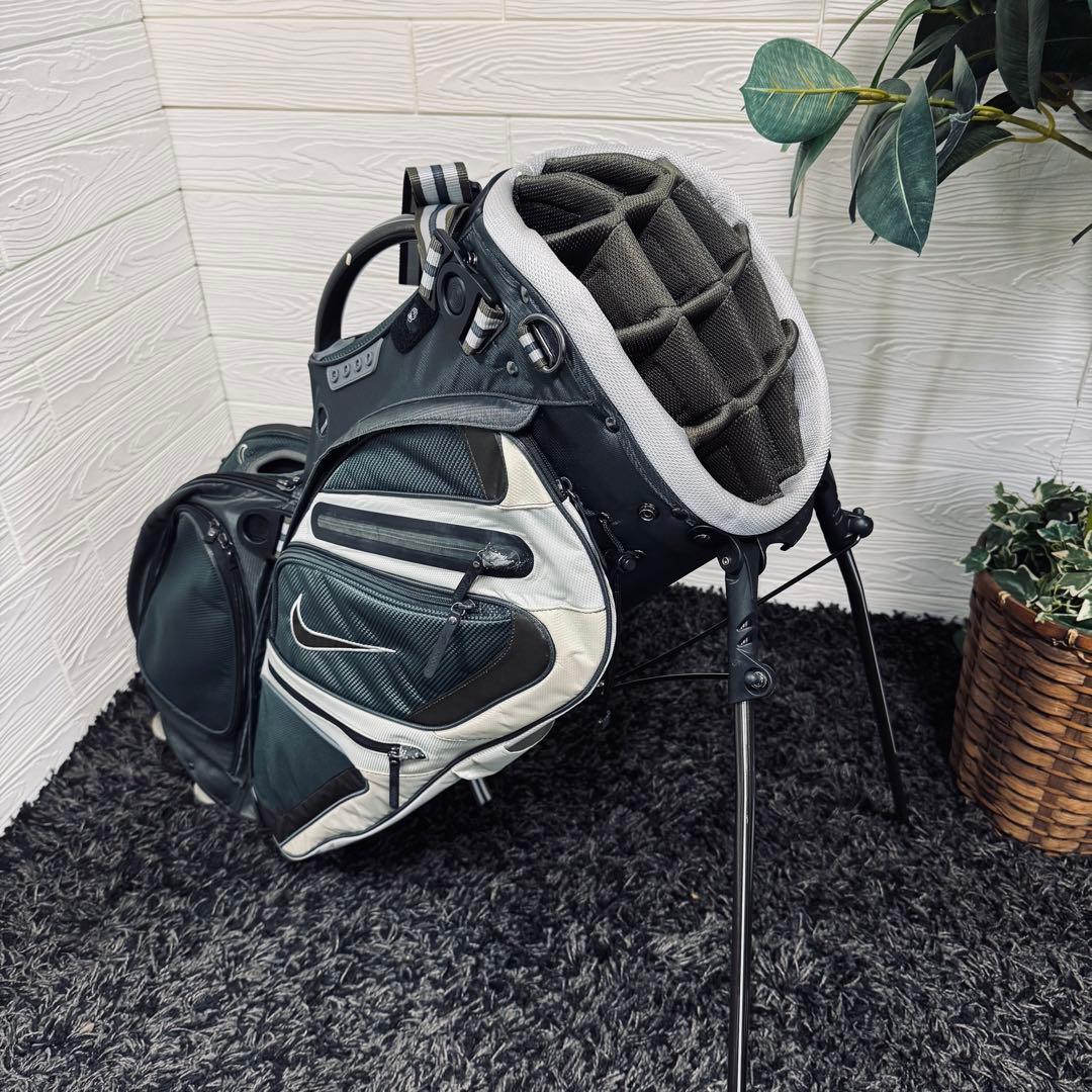 激シブ ナイキ スタンド ゴルフ キャディバッグ 14分割 グリーン 軽量