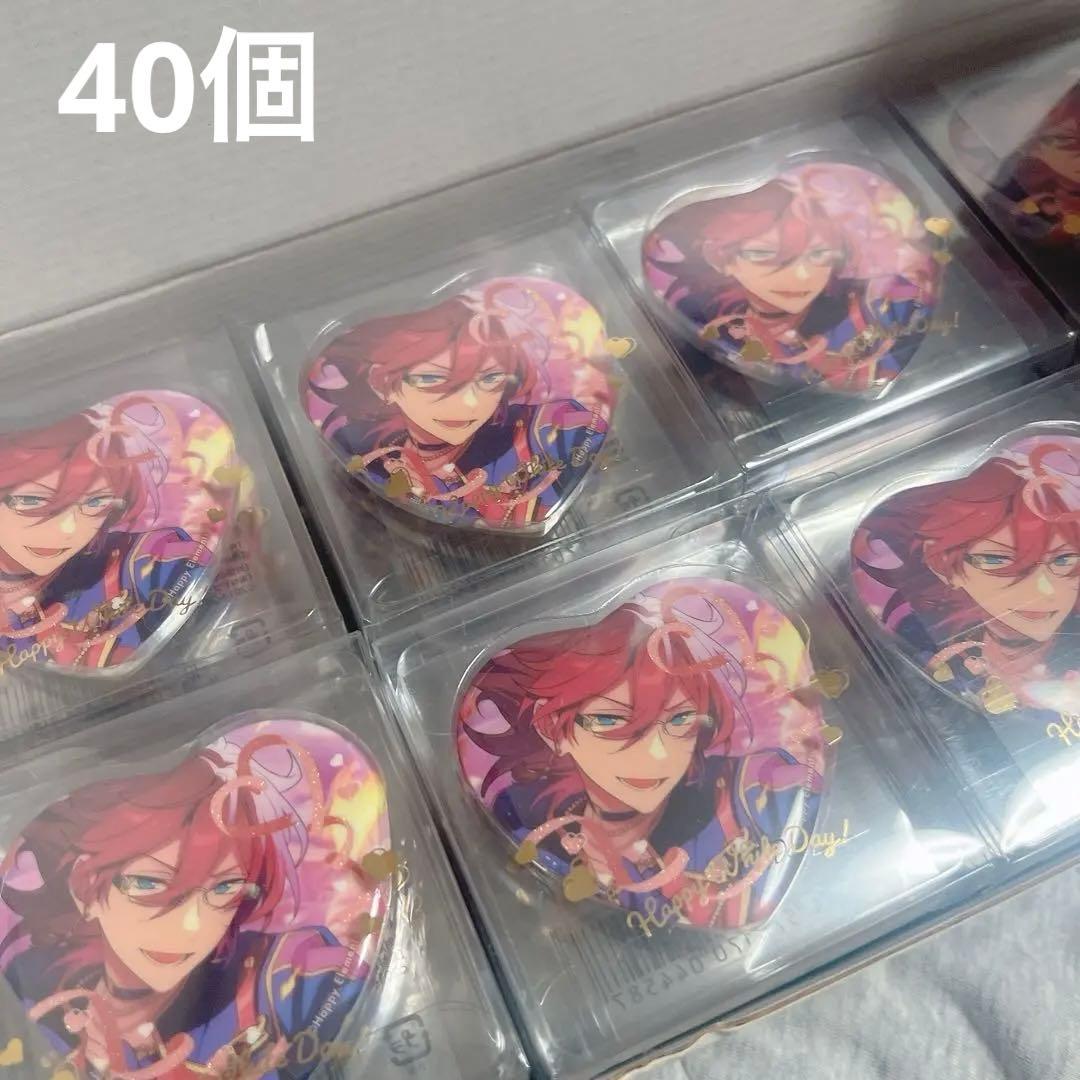 七種茨 ホワイトデー ハート缶バッジ 40個