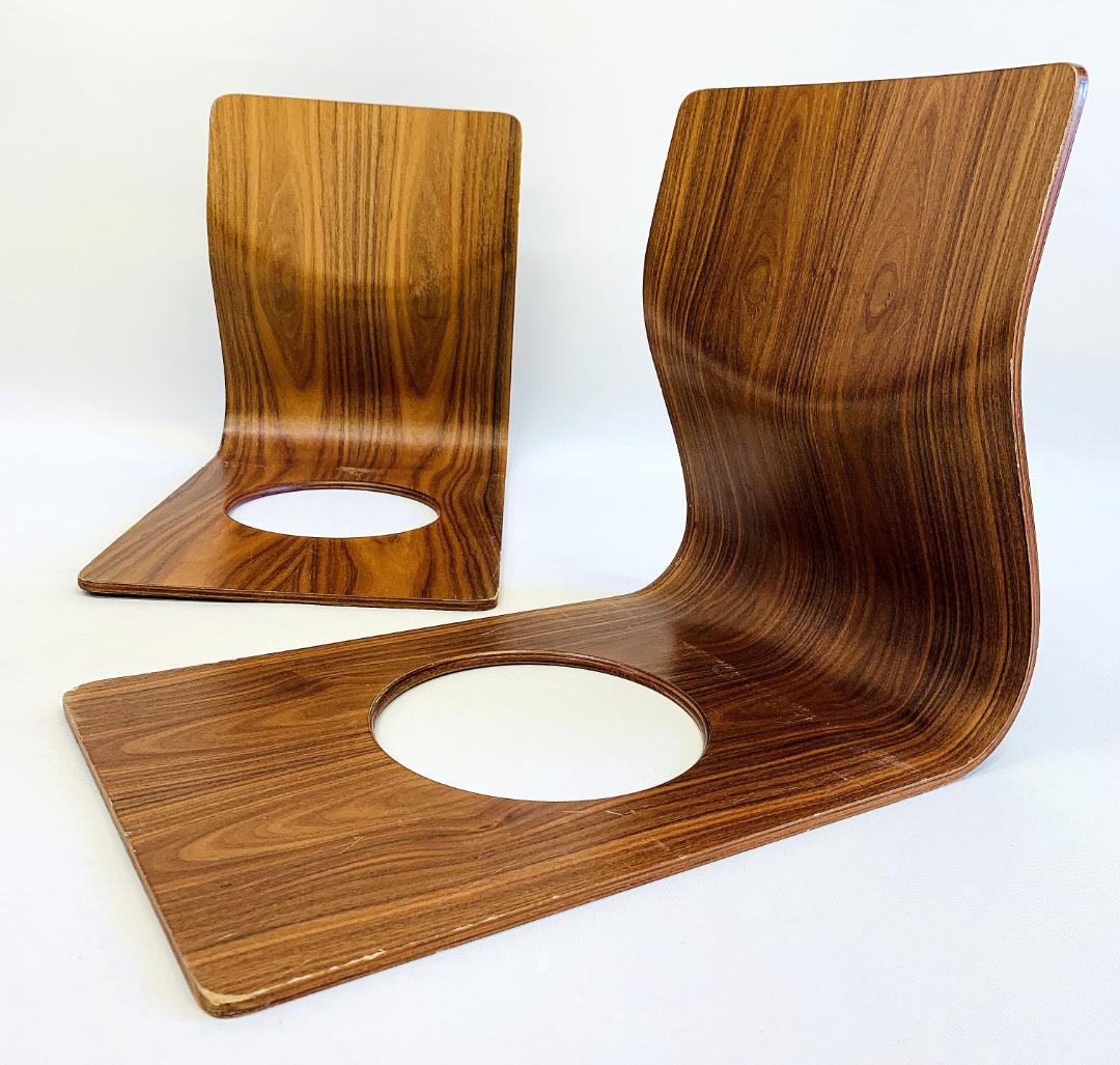 Tendo 天童木工 座椅子 2脚セット 藤森健次 曲木 ケヤキ板目ローズウッド