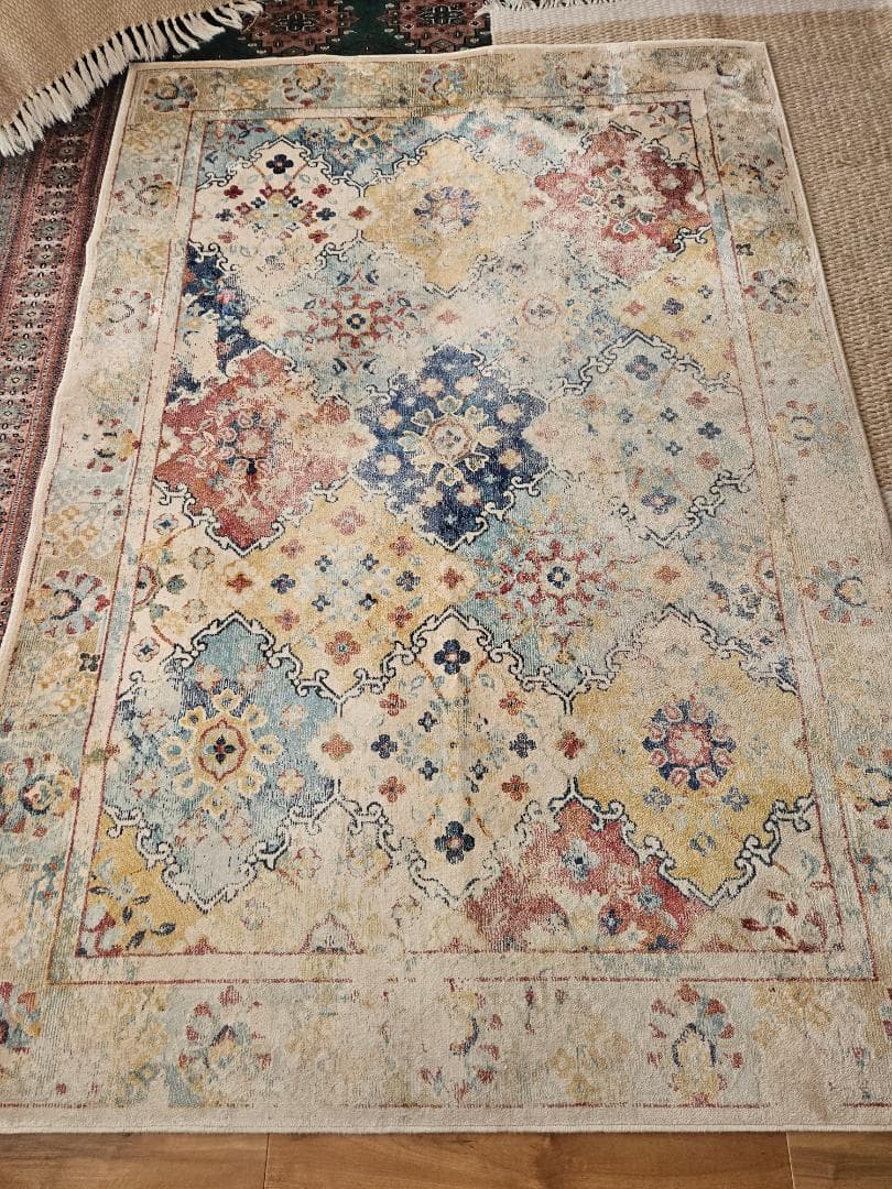 多色オリエンタルデザインラグ