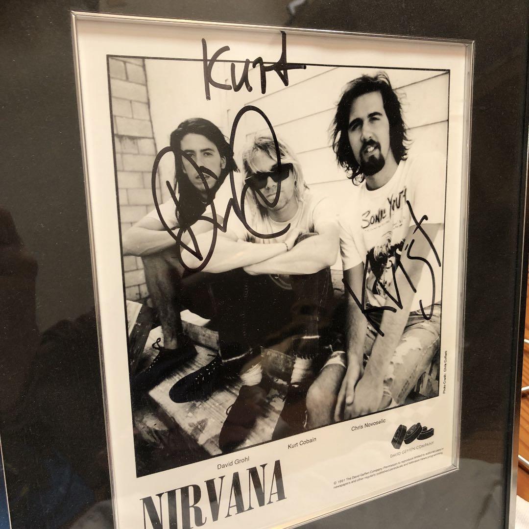 ニルバーナ　nirvana直筆サイン　本物　カートコバーン‼︎