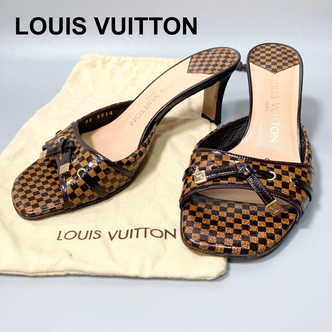 美品 ルイヴィトン ダミエ ミュール リボン 37 1/2