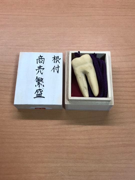 根付サンプル　虫歯　銘:貞道