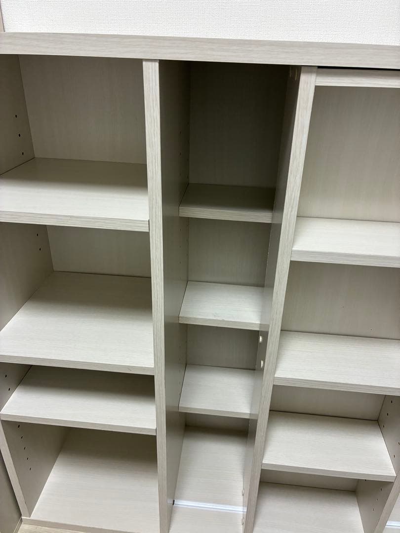 完成品 本棚 書棚 スライド式 幅90 シングル 4段 木製 漫画 収納 大容量