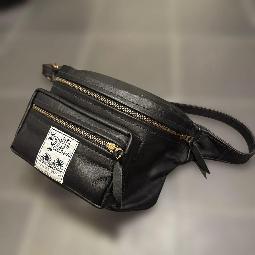【美品】ラングリッツレザーOutside Pocket Waist Bag