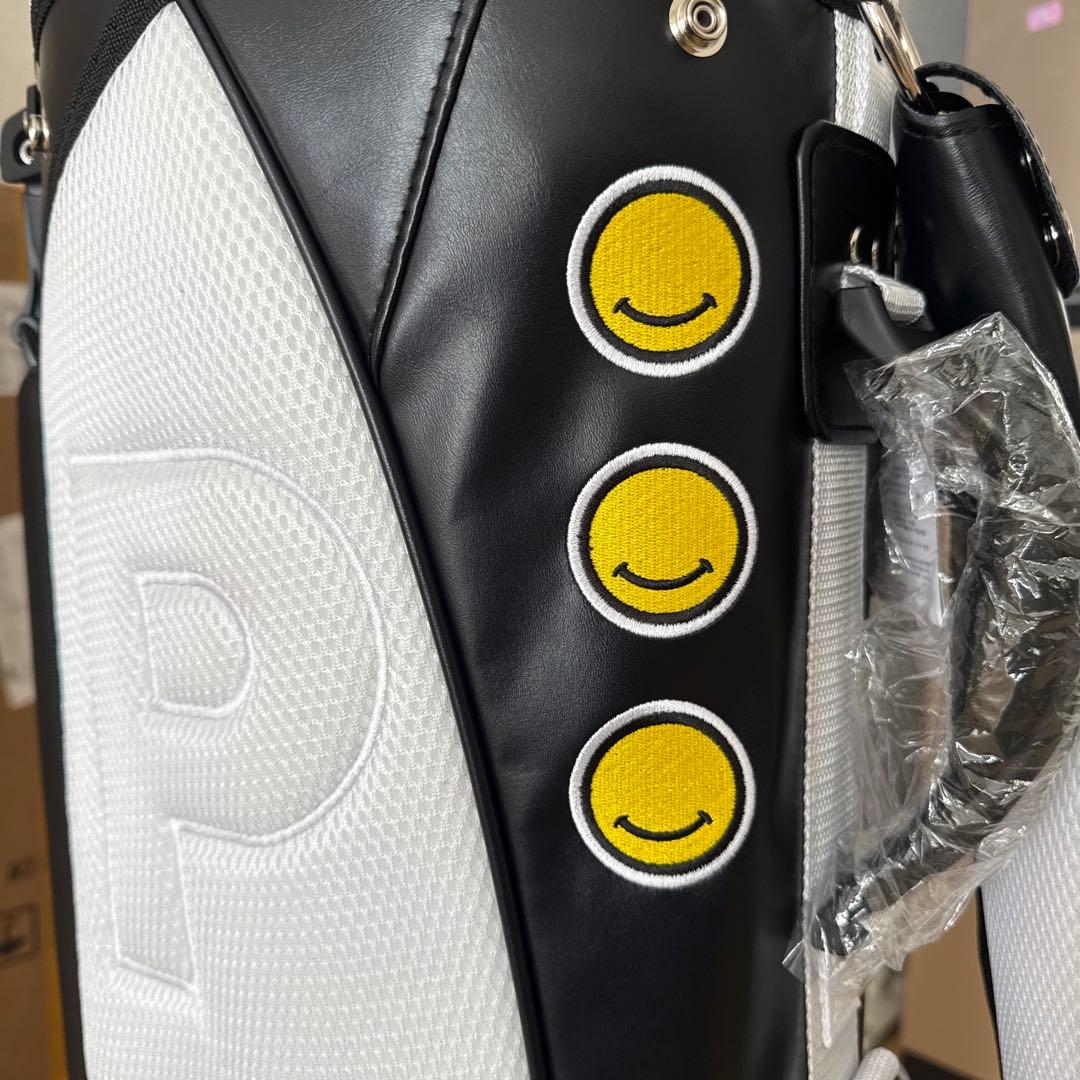 PEARLY GATES ブラックキャディバッグ　パーリーゲイツ　合成革