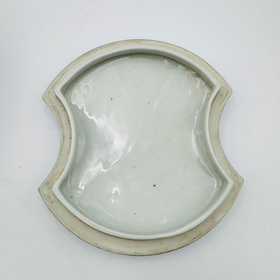 【伊万里焼　文銅型染付波千鳥蓋物　陶芸】骨董　アンティーク　インテリア