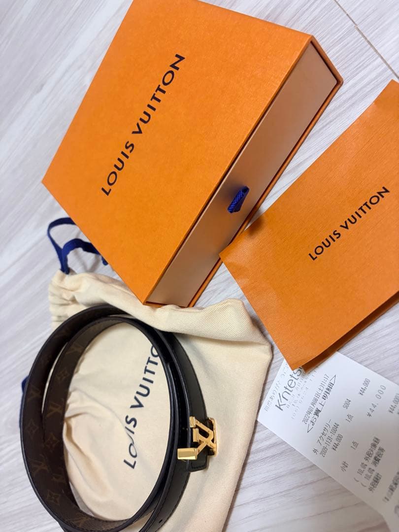 LOUIS VUITTON レザーベルト　リバーシブル　モノグラム
