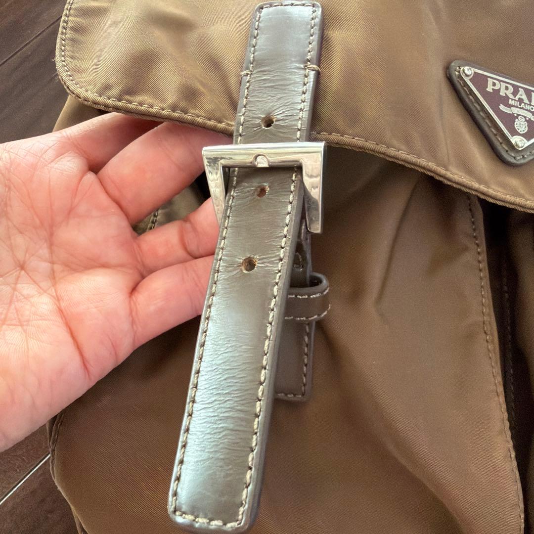 最終金額　PRADA ブラウン ショルダーバッグ　バッグ　ナイロン