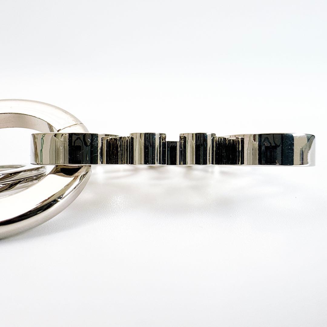 ロエベ アナグラム キーリング キーホルダー バッグチャーム シルバー 未使用品