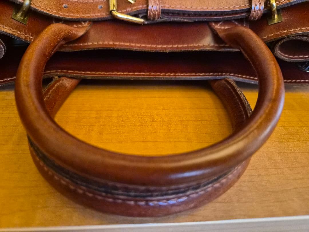 ポロ ラルフローレン　ハンドバッグ 千鳥柄 PVC　ヴィンテージ