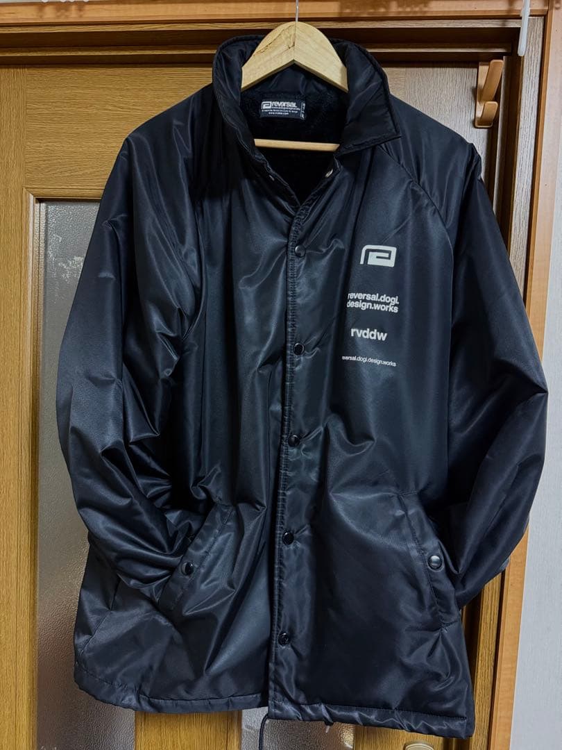reversal ブラック ナイロンジャケット XL