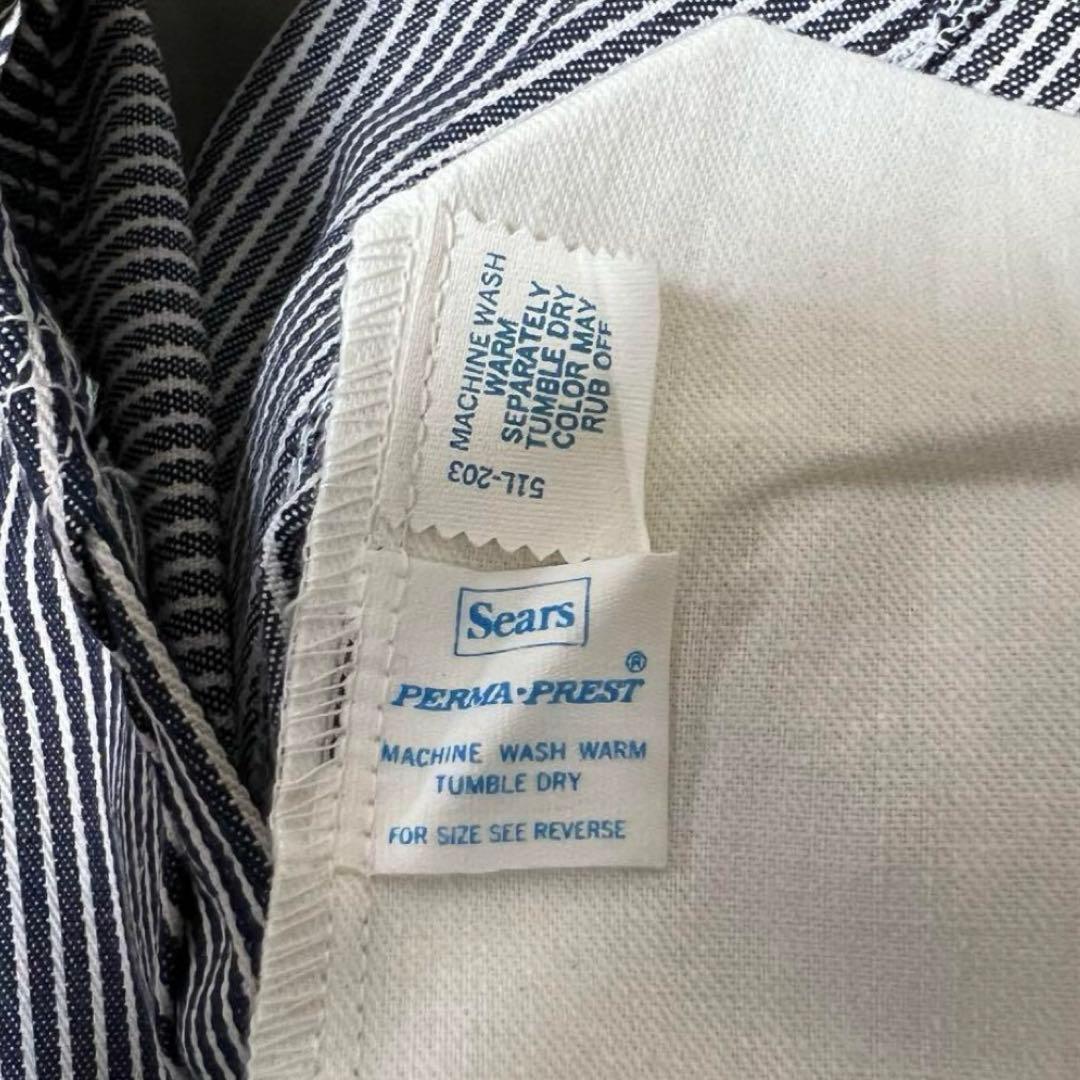 70s DEAD STOCK sears オーバーオール ヒッコリーストライプ