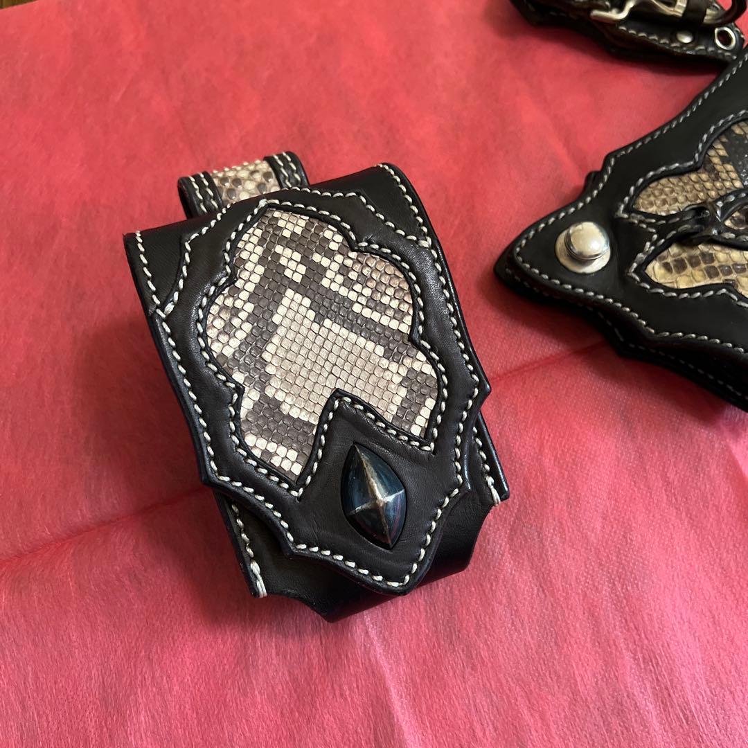 MANIFOLD パイソン シガレットケース ベルトポーチ