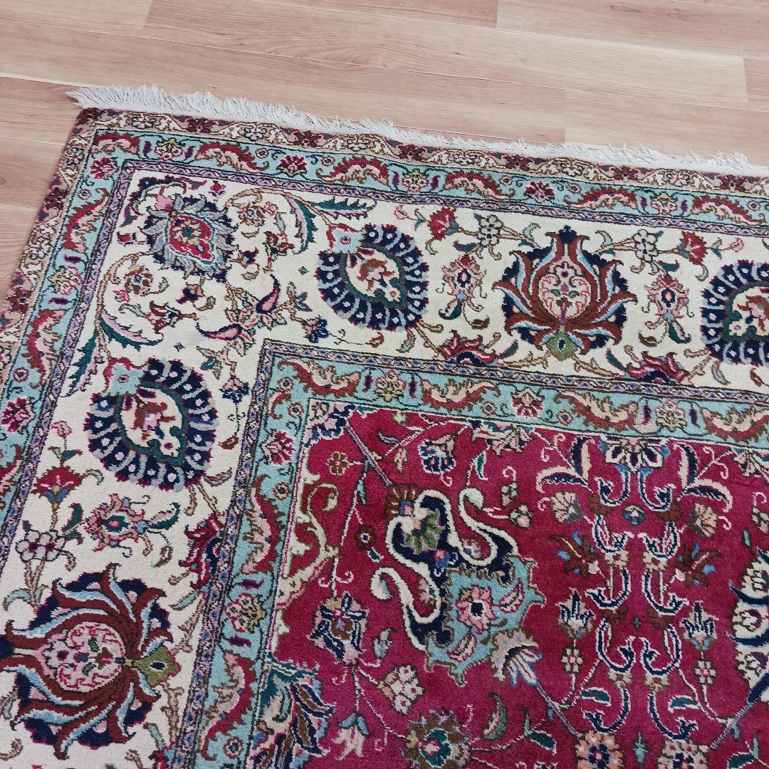 Y2023 ペルシャ絨毯 ウール 手織り 特大 412×313㎝ 工房サイン