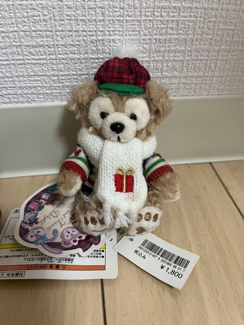 タグ付き ダッフィー ステラルー 2018 クリスマス ぬいぐるみセット