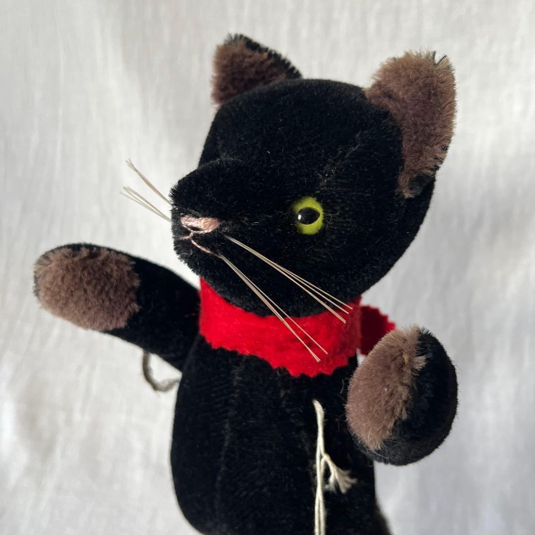アンティーク　ドイツ　グリズリー社　黒ねこ