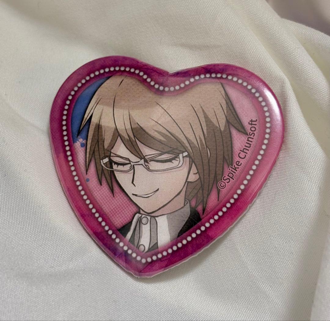 テレ顔ハート缶バッジ　十神 白夜　ダンガンロンパ