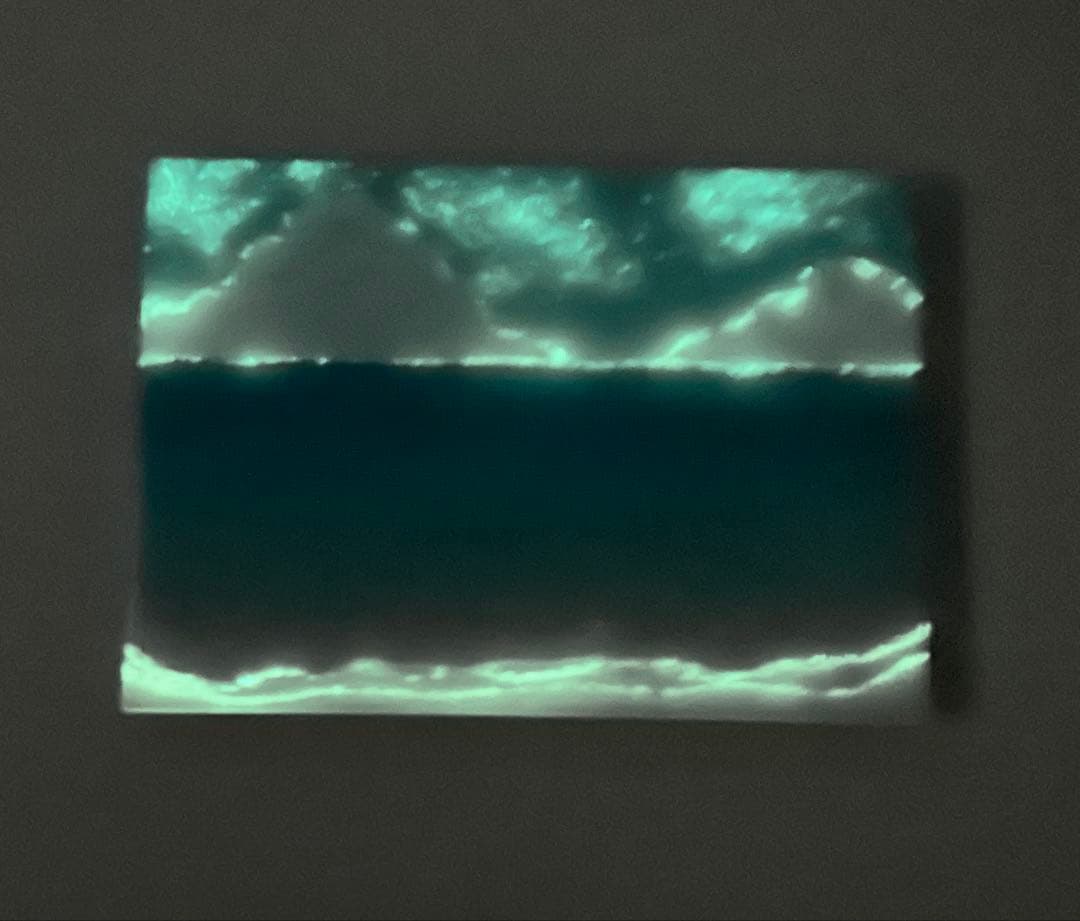 2025蓄光入りオーシャンレジンアート(A3パネル)No.13