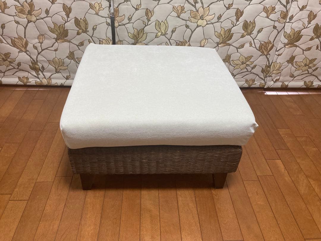 f　a.flat ラン・コンパクトソファ　オットマンラタン　カバー2色