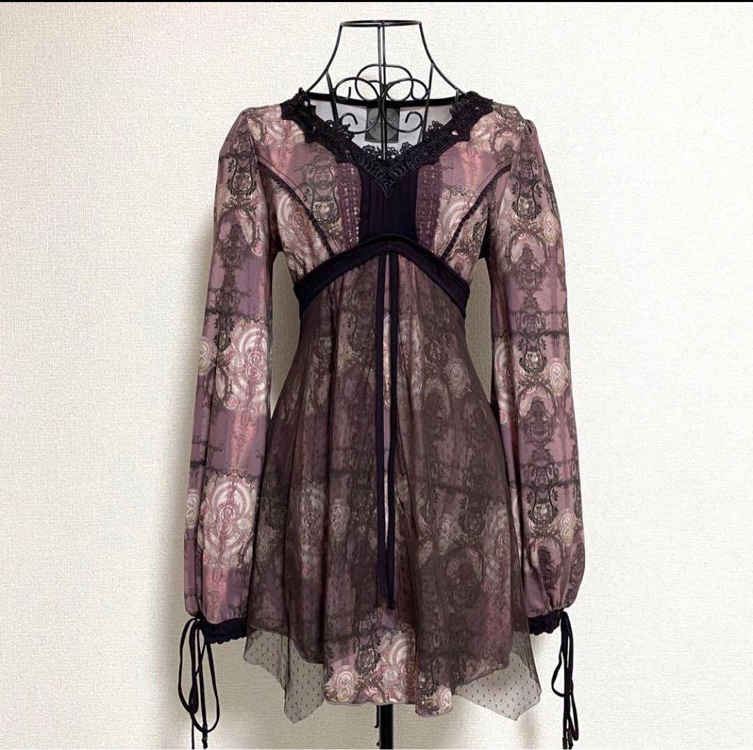 オッズオン フェアリーグランジ レースアップ トップス y2k ゴシック