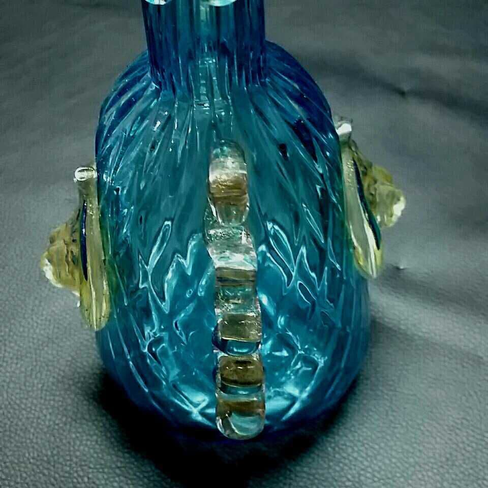 MURANO GLASS ムラノ ブルー ライオン モチーフ 装飾 デカンタ